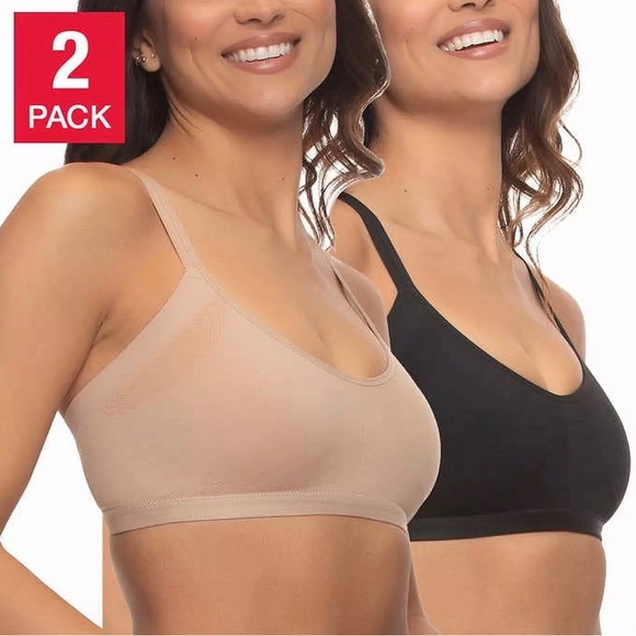 New!Felina Ladies' Side Smoothing Bra, 1 box for 2-pack - Picture 1 of 15
